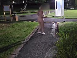 Dancing naked outside the club