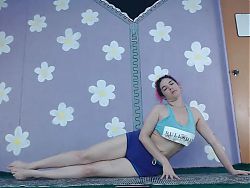 Yoga Workout Beginner Livestream Flashing Underboob