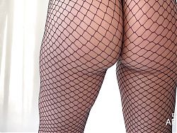 PAWG Being slutty in fishnet teasing and spreading ass and pussy