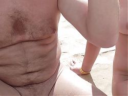 stepdaughter blowjob stepdad in public in naturist village in Cap dAgde deep throat