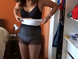 My latin wife and her beautiful dressing and undressing